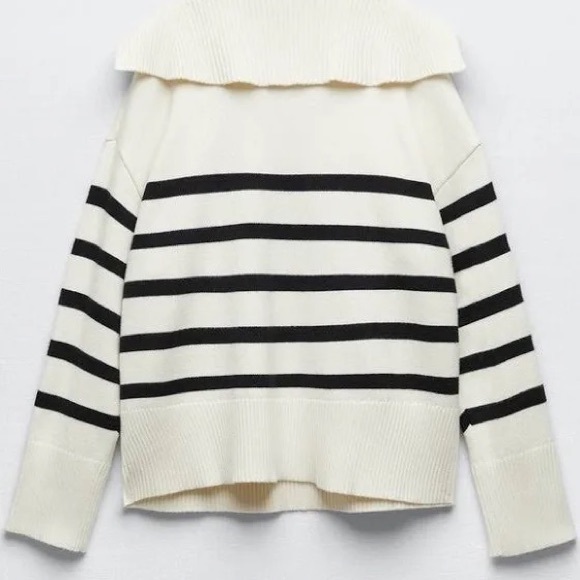 ZARA Stripped Knit Sweater - Cream - Picture 2 of 5